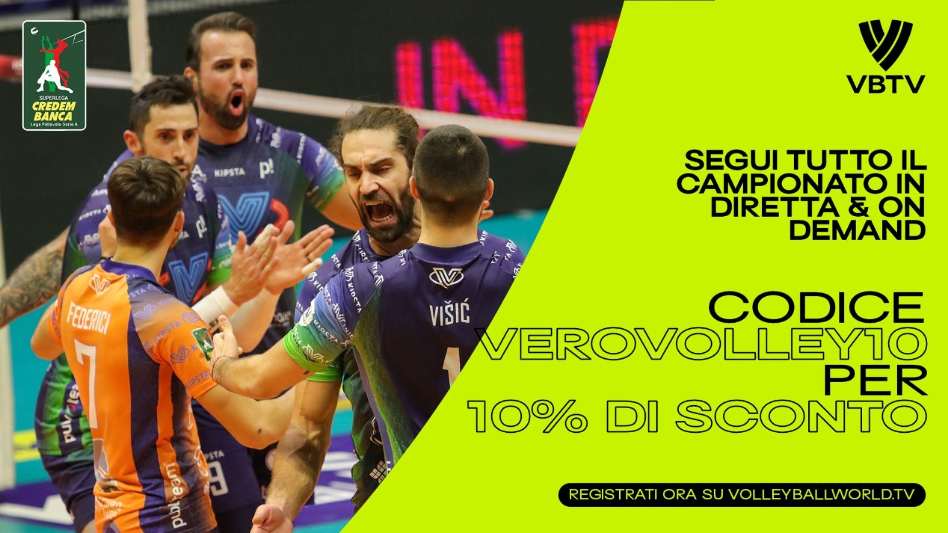 10% di sconto su Volleyball World TV guarda in streaming tutte le gare delle squadre Vero Volley -